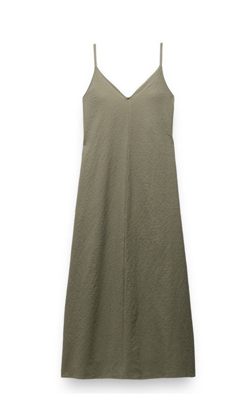 Prana Women Coastal Sol Maxi Dress Green Sage Size XL Pockets V Neck NWT NEW
